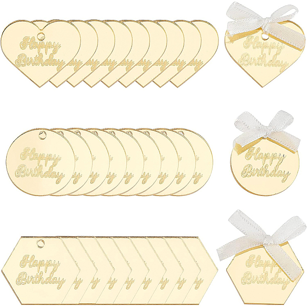 PandaHall BENECREAT Birthday Decoration Kits, Including Single Face Satin Ribbon, Transparent Acrylic Pendants, Gold Acrylic Mixed Shapes...
PandaHall BENECREAT Birthday Decoration Kits, Including Single Face Satin Ribbon, Transparent Acrylic Pendants, Gold Acrylic Mixed Shapes...