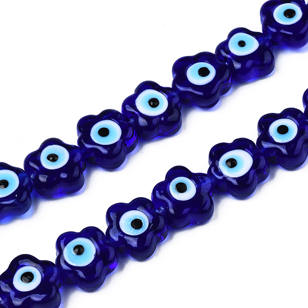 PandaHall Handmade Evil Eye Lampwork Beads Strands, Flower, Medium Blue, 11x12x6mm, Hole: 1.6mm, about 33pcs/strand, 14.57 inch(37cm)...
PandaHall Handmade Evil Eye Lampwork Beads Strands, Flower, Medium Blue, 11x12x6mm, Hole: 1.6mm, about 33pcs/strand, 14.57 inch(37cm)...