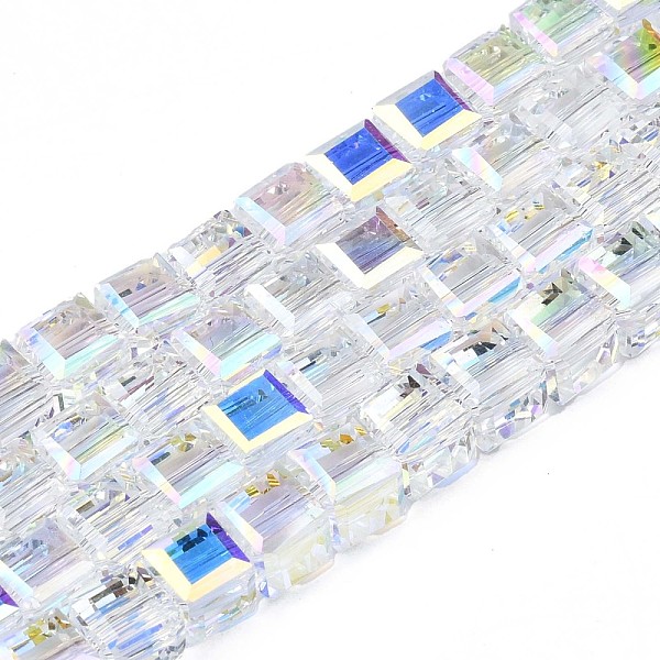 PandaHall Electroplate Transparent Glass Beads Strands, AB Color Plated, Faceted, Cube, Clear AB, 5.5x5.5x5.5mm, Hole: 1.5mm, about..., White
PandaHall Electroplate Transparent Glass Beads Strands, AB Color Plated, Faceted, Cube, Clear AB, 5.5x5.5x5.5mm, Hole: 1.5mm, about..., White