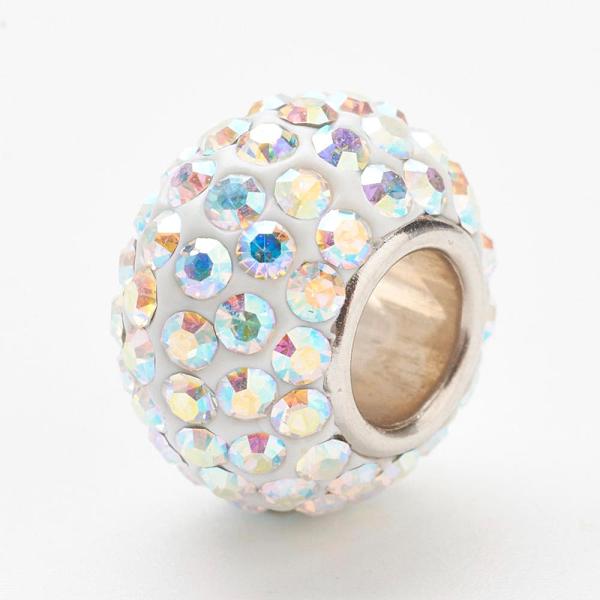 PandaHall Austrian Crystal European Beads, Large Hole Beads, 925 Sterling Silver Core, Rondelle, 101_Crystal+AB, 11~12x7.5mm, Hole: 4.5mm..., White
PandaHall Austrian Crystal European Beads, Large Hole Beads, 925 Sterling Silver Core, Rondelle, 101_Crystal+AB, 11~12x7.5mm, Hole: 4.5mm..., White