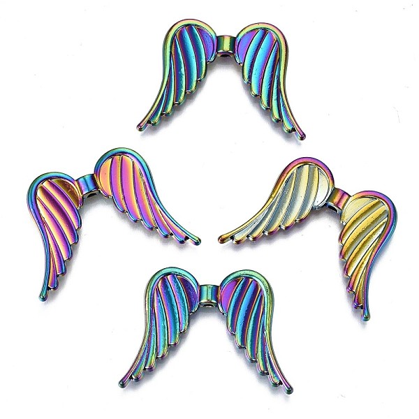 PandaHall Alloy Beads, Cadmium Free & Lead Free, Wing, Rainbow Color, 25.5x35x4mm, Hole: 1.8mm Alloy Wing
PandaHall Alloy Beads, Cadmium Free & Lead Free, Wing, Rainbow Color, 25.5x35x4mm, Hole: 1.8mm Alloy Wing