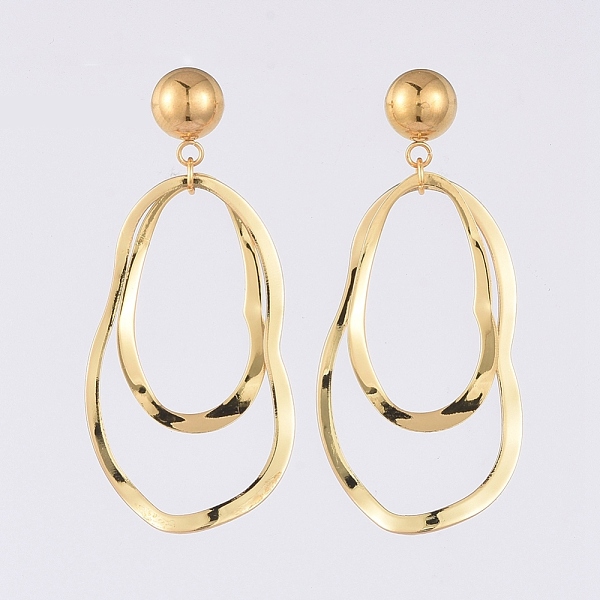 PandaHall Dangle Earrings, with Brass Linking Rings and 304 Stainless Steel Stud Earring Findings, Golden, 39mm, Pin: 0.6mm Brass
PandaHall Dangle Earrings, with Brass Linking Rings and 304 Stainless Steel Stud Earring Findings, Golden, 39mm, Pin: 0.6mm Brass