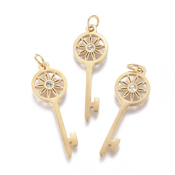 PandaHall 316 Surgical Stainless Steel Pendants, with Micro Pave Cubic Zirconia and Jump Ring, Long-Lasting Plated, Skeleton Key, Clear...
PandaHall 316 Surgical Stainless Steel Pendants, with Micro Pave Cubic Zirconia and Jump Ring, Long-Lasting Plated, Skeleton Key, Clear...
