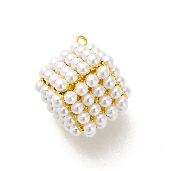 PandaHall Rack Plating Brass with Plastic Pearl Pendants, Long-Lasting Plated, Lead Free & Cadmium Free, Cube Charms, Real 18K Gold Plated..., White
PandaHall Rack Plating Brass with Plastic Pearl Pendants, Long-Lasting Plated, Lead Free & Cadmium Free, Cube Charms, Real 18K Gold Plated..., White