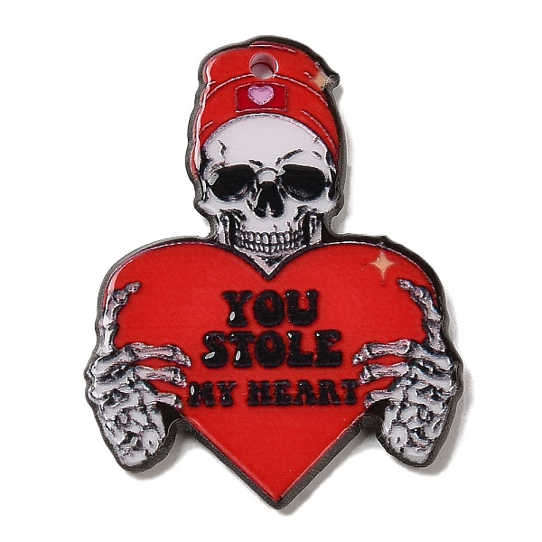 PandaHall Acrylic Pendants, Valentine's Day Skull Charm, Heart, 38.5x29.5x1.5mm, Hole: 1.6mm Acrylic Heart Red
PandaHall Acrylic Pendants, Valentine's Day Skull Charm, Heart, 38.5x29.5x1.5mm, Hole: 1.6mm Acrylic Heart Red