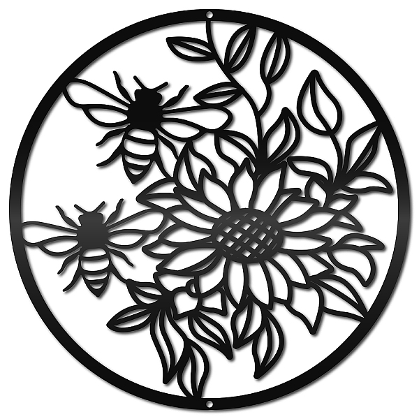 PandaHall CREATCABIN Sunflower Bee Metal Wall Decor Art Black Floral Flower Wall Sculptures Decorative Hanging Plaques Ornaments Iron for...
PandaHall CREATCABIN Sunflower Bee Metal Wall Decor Art Black Floral Flower Wall Sculptures Decorative Hanging Plaques Ornaments Iron for...