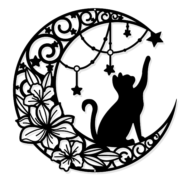 PandaHall Metal Wall Art Decor, Moon and Cat Black Wall Hanging Decor Silhouette Wall Art for Home Bedroom Living Room Bathroom Kitchen...
PandaHall Metal Wall Art Decor, Moon and Cat Black Wall Hanging Decor Silhouette Wall Art for Home Bedroom Living Room Bathroom Kitchen...