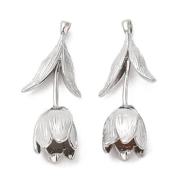 PandaHall Brass Pendants, Tulip Charm, Real Platinum Plated, 27x11x8mm, Hole: 1x2mm Brass Flower
PandaHall Brass Pendants, Tulip Charm, Real Platinum Plated, 27x11x8mm, Hole: 1x2mm Brass Flower