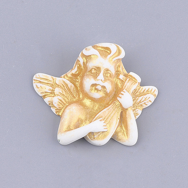 PandaHall Resin Cabochons, Spray Painted, Angel, Goldenrod, 27x32x10mm Resin Angel & Fairy Gold
PandaHall Resin Cabochons, Spray Painted, Angel, Goldenrod, 27x32x10mm Resin Angel & Fairy Gold