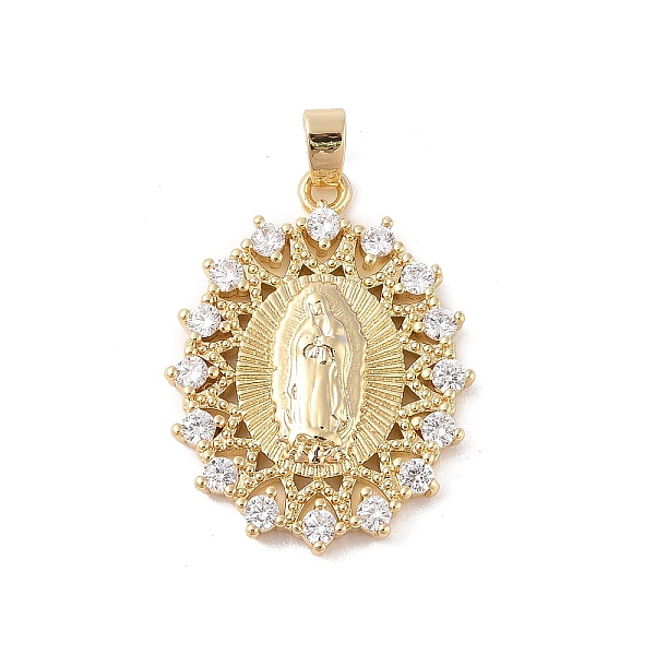 PandaHall Brass Cubic Zirconia Pendants, Long-Lasting Plated, Oval with Holy Virgin Charms, Golden, Clear, 34x26x4mm, Hole: 6x5mm...
PandaHall Brass Cubic Zirconia Pendants, Long-Lasting Plated, Oval with Holy Virgin Charms, Golden, Clear, 34x26x4mm, Hole: 6x5mm...