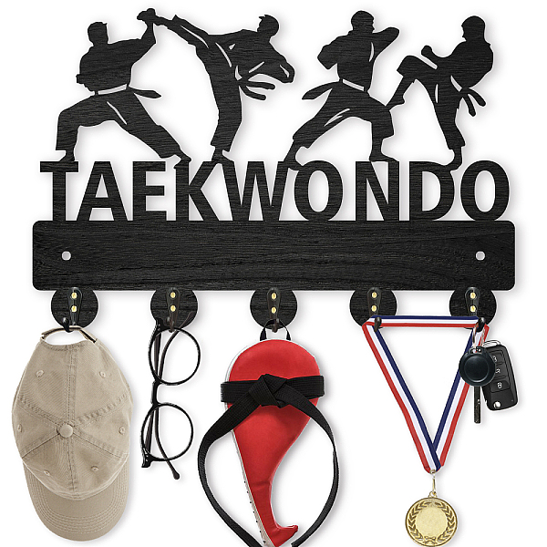 PandaHall Wood & Iron Wall Mounted Hook Hangers, Decorative Organizer Rack, with 2Pcs Screws, 5 Hooks for Bag Clothes Key Scarf Hanging..., Black
PandaHall Wood & Iron Wall Mounted Hook Hangers, Decorative Organizer Rack, with 2Pcs Screws, 5 Hooks for Bag Clothes Key Scarf Hanging..., Black