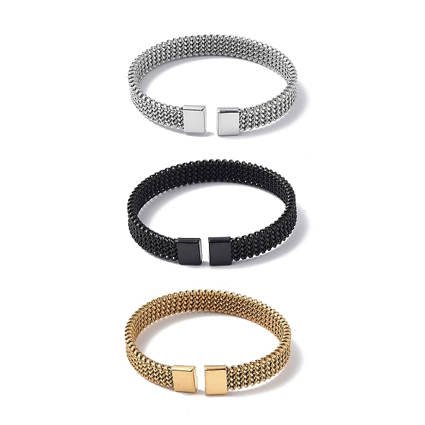 PandaHall 304 Stainless Steel Mesh Chain Shape Open Cuff Bangle for Women, Mixed Color, Inner Diameter: 2-1/4 inch(5.7cm) 304 Stainless...
PandaHall 304 Stainless Steel Mesh Chain Shape Open Cuff Bangle for Women, Mixed Color, Inner Diameter: 2-1/4 inch(5.7cm) 304 Stainless...