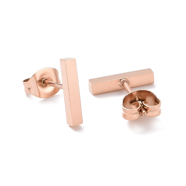 PandaHall Cuboid 304 Stainless Steel Stud Crawler Earrings, Hypoallergenic Earrings, Climber Earrings, Rose Gold, 10x2x1.8mm, Pin: 0.8mm 304...
PandaHall Cuboid 304 Stainless Steel Stud Crawler Earrings, Hypoallergenic Earrings, Climber Earrings, Rose Gold, 10x2x1.8mm, Pin: 0.8mm 304...