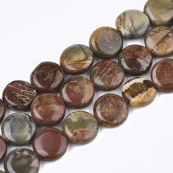 PandaHall Natural Picasso Stone/Picasso Jasper Beads Strands, Flat Round, 12x4.5~5mm, Hole: 1mm, about 33~34pcs/strand, 15.3 inch~15.7 inch...
PandaHall Natural Picasso Stone/Picasso Jasper Beads Strands, Flat Round, 12x4.5~5mm, Hole: 1mm, about 33~34pcs/strand, 15.3 inch~15.7 inch...