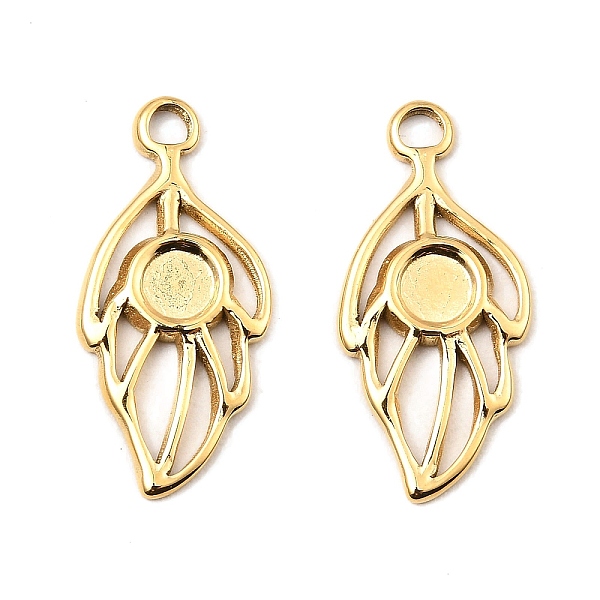 PandaHall 304 Stainless Steel Pendant Cabochon Settings, Leaf, Real 18K Gold Plated, Tray: 4.5mm, 24.5x11.5x1.5mm, Hole: 2.5mm 304 Stainless...
PandaHall 304 Stainless Steel Pendant Cabochon Settings, Leaf, Real 18K Gold Plated, Tray: 4.5mm, 24.5x11.5x1.5mm, Hole: 2.5mm 304 Stainless...