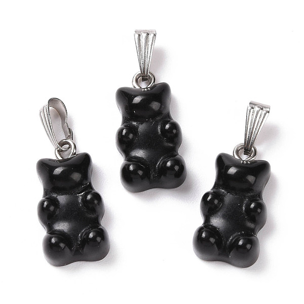 PandaHall Natural Black Onyx Pendants, with Stainless Steel Color Tone 201 Stainless Steel Findings, Bear, Dyed & Heated, 27.5mm, Hole...
PandaHall Natural Black Onyx Pendants, with Stainless Steel Color Tone 201 Stainless Steel Findings, Bear, Dyed & Heated, 27.5mm, Hole...