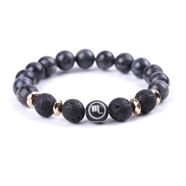 PandaHall Natural Lava Rock Stretch Bracelets, Constellation Bracelet, Scorpio, Inner Diameter: 2-3/8 inch(6cm) Lava Rock Scorpio
PandaHall Natural Lava Rock Stretch Bracelets, Constellation Bracelet, Scorpio, Inner Diameter: 2-3/8 inch(6cm) Lava Rock Scorpio