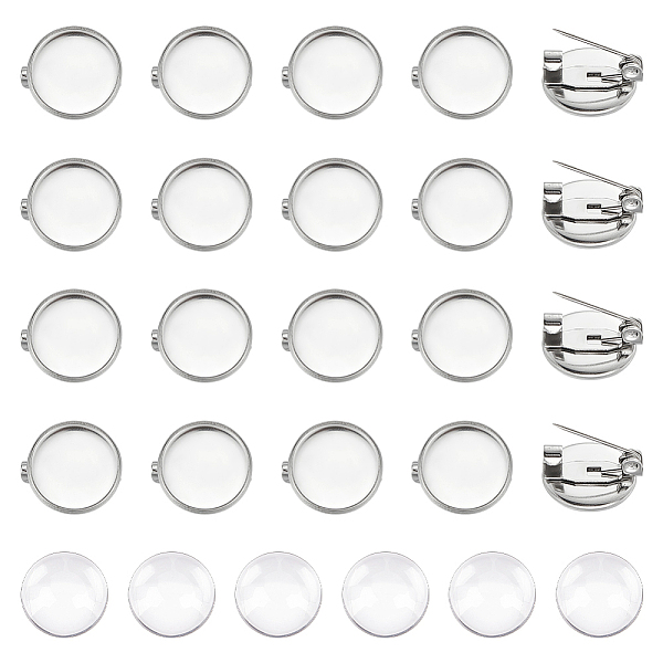 PandaHall Unicraftale DIY Flat Round Blank Dome Brooch Making Kit, Including 304 Stainless Steel Brooch Settings, Glass Cabochons, Stainless...
PandaHall Unicraftale DIY Flat Round Blank Dome Brooch Making Kit, Including 304 Stainless Steel Brooch Settings, Glass Cabochons, Stainless...