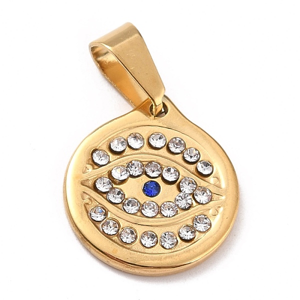 PandaHall 304 Stainless Steel Pendants, with Rhinestone and 201 Stainless Steel Bails, Flat Round with Eye, Crystal, 17x15x2mm, Hole..., Clear
PandaHall 304 Stainless Steel Pendants, with Rhinestone and 201 Stainless Steel Bails, Flat Round with Eye, Crystal, 17x15x2mm, Hole..., Clear
