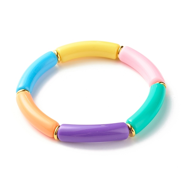 PandaHall Candy Color Chunky Acrylic Curved Tube Beads Stretch Bracelet for Girl Women, Orange, Inner Diameter: 2-1/8 inch(5.4cm) Acrylic...
PandaHall Candy Color Chunky Acrylic Curved Tube Beads Stretch Bracelet for Girl Women, Orange, Inner Diameter: 2-1/8 inch(5.4cm) Acrylic...
