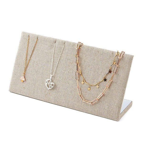 PandaHall Rectangle Wood Necklace Displays, Covered with Hemp Cloth, PapayaWhip, 250x80x120mm Cloth Orange
PandaHall Rectangle Wood Necklace Displays, Covered with Hemp Cloth, PapayaWhip, 250x80x120mm Cloth Orange