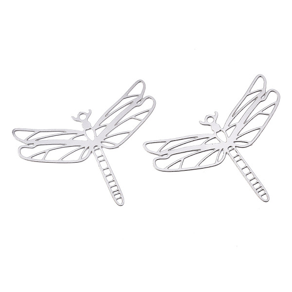 PandaHall 201 Stainless Steel Filigree Pendants, Etched Metal Embellishments, Dragonfly, Stainless Steel Color, 22x29.5x0.3mm, Hole: 1.2mm...
PandaHall 201 Stainless Steel Filigree Pendants, Etched Metal Embellishments, Dragonfly, Stainless Steel Color, 22x29.5x0.3mm, Hole: 1.2mm...