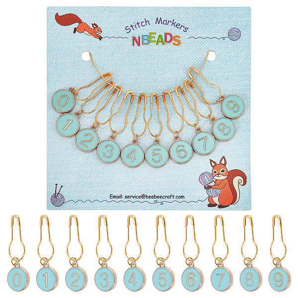 PandaHall 10 Pcs Number 0~9 Stitch Markers, Alloy Enamel Crochet Stitch Marker Charms Locking Stitch Marker with Iron Calabash Pins for...
PandaHall 10 Pcs Number 0~9 Stitch Markers, Alloy Enamel Crochet Stitch Marker Charms Locking Stitch Marker with Iron Calabash Pins for...