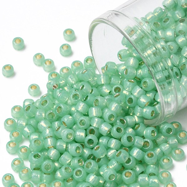 PandaHall TOHO Round Seed Beads, Japanese Seed Beads, (PF2103) PermaFinish Lime Opal Silver Lined, 8/0, 3mm, Hole: 1mm, about 222pcs/bottle..., Green
PandaHall TOHO Round Seed Beads, Japanese Seed Beads, (PF2103) PermaFinish Lime Opal Silver Lined, 8/0, 3mm, Hole: 1mm, about 222pcs/bottle..., Green