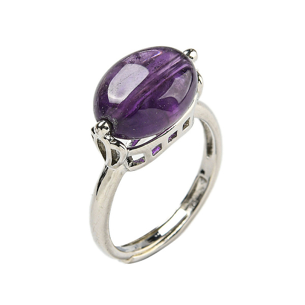 PandaHall Oval Natural Amethyst Adjustable Rings, Platinum Plated Brass Ring for Unisex, Purple, Inner Diameter: 17mm Amethyst Oval Purple
PandaHall Oval Natural Amethyst Adjustable Rings, Platinum Plated Brass Ring for Unisex, Purple, Inner Diameter: 17mm Amethyst Oval Purple