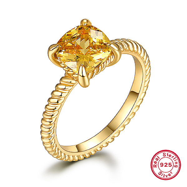 PandaHall 925 Sterling Silver Square Finger Rings, with Gold Cubic Zirconia, Real 18K Gold Plated, Inner Diameter: 18mm Sterling Silver...
PandaHall 925 Sterling Silver Square Finger Rings, with Gold Cubic Zirconia, Real 18K Gold Plated, Inner Diameter: 18mm Sterling Silver...
