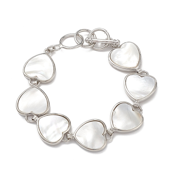 PandaHall Natural White Shell Link Chain Bracelets, Platinum Brass Jewelry for Women, Cadmium Free & Lead Free, Heart, 7-1/8 inch(18.2cm)...
PandaHall Natural White Shell Link Chain Bracelets, Platinum Brass Jewelry for Women, Cadmium Free & Lead Free, Heart, 7-1/8 inch(18.2cm)...