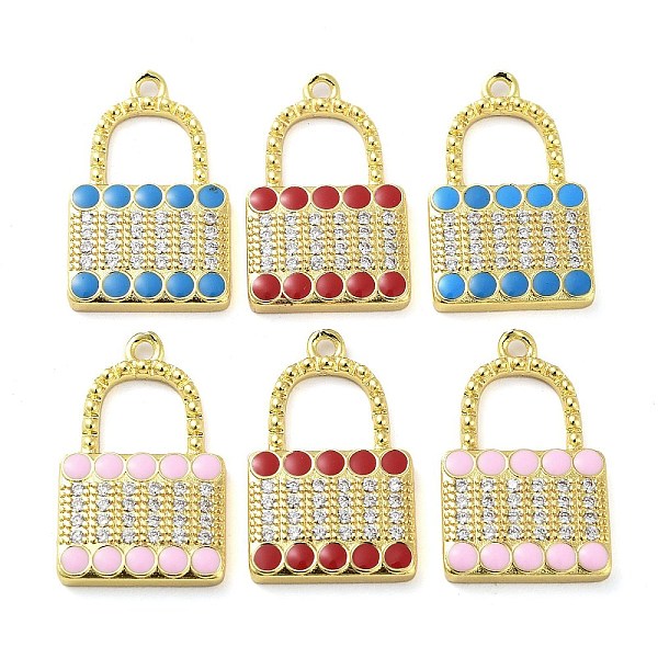 PandaHall Brass Micro Pave Clear Cubic Zirconia Pendants, with Enamel, Real 18K Gold Plated, Lock Charms, Mixed Color, 25.5x16x3mm, Hole..., Multicolor
PandaHall Brass Micro Pave Clear Cubic Zirconia Pendants, with Enamel, Real 18K Gold Plated, Lock Charms, Mixed Color, 25.5x16x3mm, Hole..., Multicolor