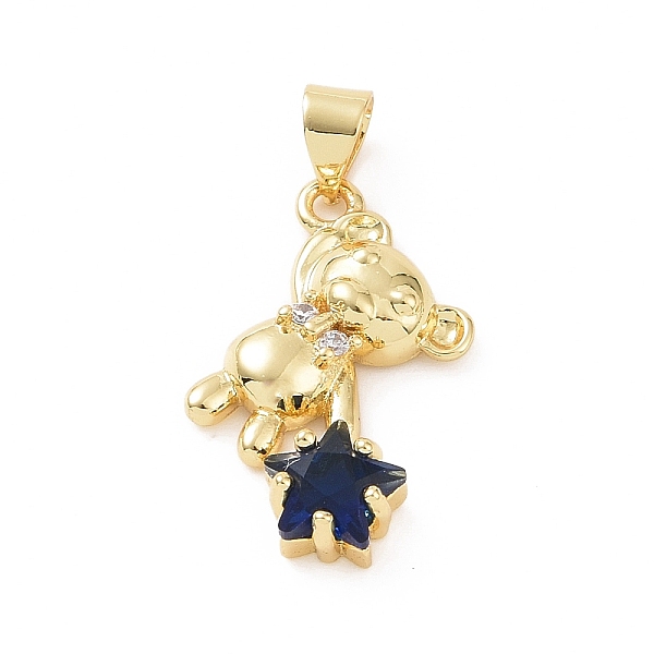 PandaHall Brass Micro Pave Cubic Zirconia Pendants, Bear with Star Charm, Golden, Prussian Blue, 27x15x4.5mm, Hole: 5x4mm Brass+Cubic...
PandaHall Brass Micro Pave Cubic Zirconia Pendants, Bear with Star Charm, Golden, Prussian Blue, 27x15x4.5mm, Hole: 5x4mm Brass+Cubic...