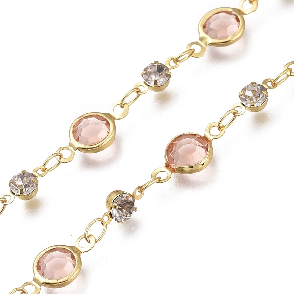 PandaHall Handmade Brass Link Chains, with Faceted Glass, Rhinestone and Spool, Soldered, Long-lasting Plated, Flat Round, Golden, Pink...
PandaHall Handmade Brass Link Chains, with Faceted Glass, Rhinestone and Spool, Soldered, Long-lasting Plated, Flat Round, Golden, Pink...