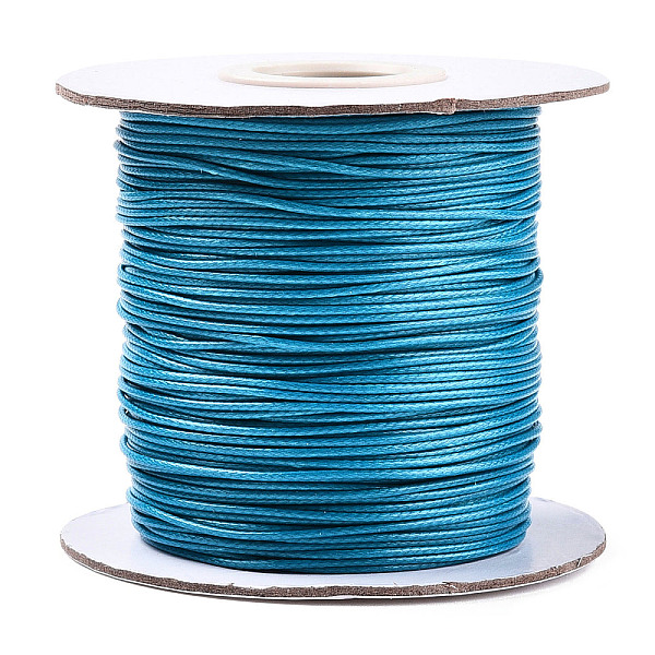 PandaHall Korean Waxed Polyester Cord, Deep Sky Blue, 1mm, about 85yards/roll Waxed Polyester Cord Round Cyan
PandaHall Korean Waxed Polyester Cord, Deep Sky Blue, 1mm, about 85yards/roll Waxed Polyester Cord Round Cyan