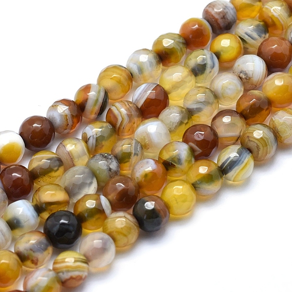 PandaHall Natural Striped Agate/Banded Agate Beads, Dyed, Faceted Round, Goldenrod, 4mm, Hole: 1mm, about 93pcs/strand, 14.5 inch(37cm)..., Gold
PandaHall Natural Striped Agate/Banded Agate Beads, Dyed, Faceted Round, Goldenrod, 4mm, Hole: 1mm, about 93pcs/strand, 14.5 inch(37cm)..., Gold