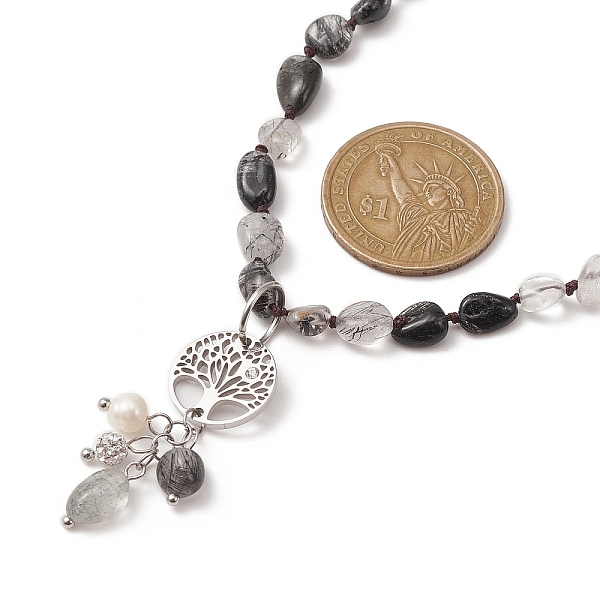 PandaHall Natural Rutilated Quartz & Pearl & Cubic Zirconia Tree of Life Pendant Necklace, 316 Surgical Stainless Steel Jewelry, 15.91 inch...
PandaHall Natural Rutilated Quartz & Pearl & Cubic Zirconia Tree of Life Pendant Necklace, 316 Surgical Stainless Steel Jewelry, 15.91 inch...