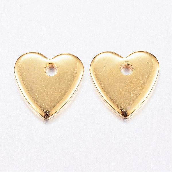 PandaHall 304 Stainless Steel Charms, Stamping Blank Tag, Heart, Golden, 7x7x1mm, Hole: 1mm 304 Stainless Steel Heart
PandaHall 304 Stainless Steel Charms, Stamping Blank Tag, Heart, Golden, 7x7x1mm, Hole: 1mm 304 Stainless Steel Heart