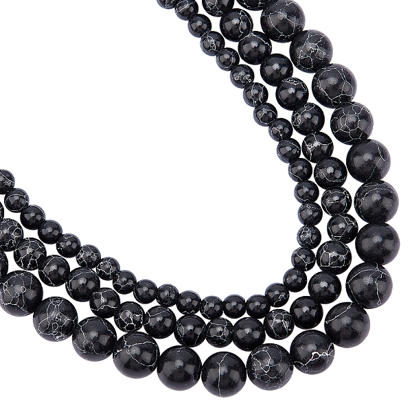 PandaHall 3 Strands about 205 Pcs Black Synthetic Turquoise Beads, 4mm/6mm/8mm Turquoise Loose Beads Strands Gemstone Stone Bead Charms for...
PandaHall 3 Strands about 205 Pcs Black Synthetic Turquoise Beads, 4mm/6mm/8mm Turquoise Loose Beads Strands Gemstone Stone Bead Charms for...