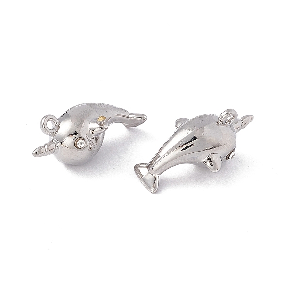 PandaHall Rack Plating Alloy Pendants, with Crystal Rhinestone, Cadmium Free & Lead Free, Dolphin Charm, Platinum, 22x12x9mm, Hole: 1.2mm..., Clear
PandaHall Rack Plating Alloy Pendants, with Crystal Rhinestone, Cadmium Free & Lead Free, Dolphin Charm, Platinum, 22x12x9mm, Hole: 1.2mm..., Clear