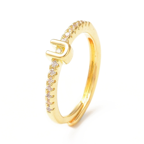 PandaHall Clear Cubic Zirconia Initial Letter Adjustable Ring, Golden Brass Jewelry for Women, Letter.U, Inner Diameter: 18mm Brass+Cubic...
PandaHall Clear Cubic Zirconia Initial Letter Adjustable Ring, Golden Brass Jewelry for Women, Letter.U, Inner Diameter: 18mm Brass+Cubic...