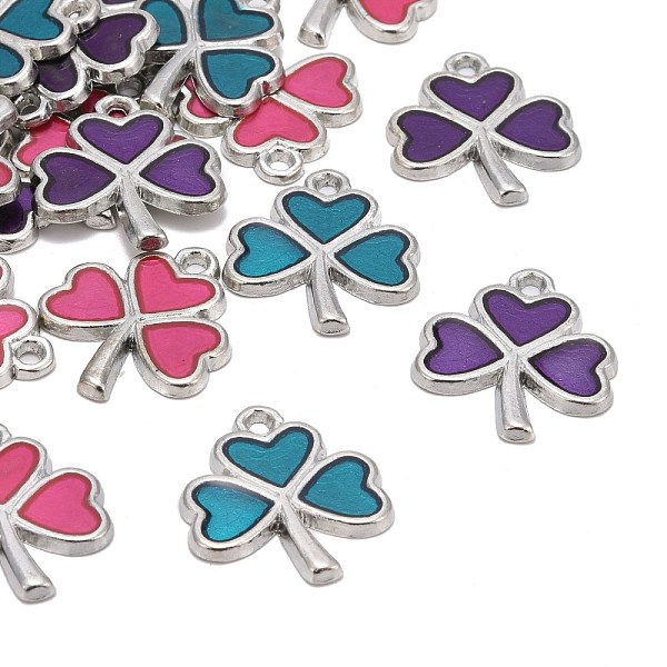 PandaHall Alloy Enamel Pendants, Lead Free and Cadmium Free, Ireland Shamrock, Platinum Color, Mixed Color, 20x18x2mm, Hole: 2mm..., Multicolor
PandaHall Alloy Enamel Pendants, Lead Free and Cadmium Free, Ireland Shamrock, Platinum Color, Mixed Color, 20x18x2mm, Hole: 2mm..., Multicolor