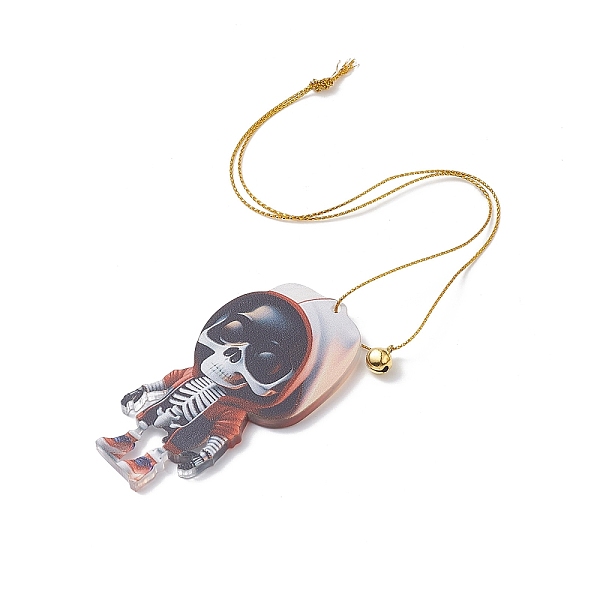 PandaHall Acrylic Halloween Style Big Pendants with Brass Bell and Nylon Cord, Skeleton, Tomato, 317x0.9mm Brass+Acrylic Skeleton Red
PandaHall Acrylic Halloween Style Big Pendants with Brass Bell and Nylon Cord, Skeleton, Tomato, 317x0.9mm Brass+Acrylic Skeleton Red