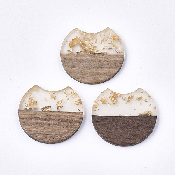 PandaHall Resin & Walnut Wood Pendants, with Silver Foil, Gap Flat Round, Gold, 23x24.5x3.5mm, Hole: 2mm Resin+Wood Flat Round Gold
PandaHall Resin & Walnut Wood Pendants, with Silver Foil, Gap Flat Round, Gold, 23x24.5x3.5mm, Hole: 2mm Resin+Wood Flat Round Gold