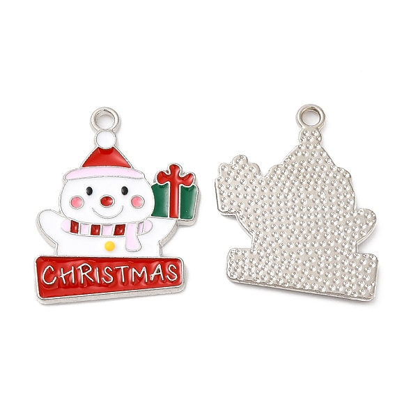 PandaHall Christmas Alloy Enamel Pendants, Platinum, Snowman, 20.5x16x1mm, Hole: 1.6mm Alloy+Enamel Snowman Red
PandaHall Christmas Alloy Enamel Pendants, Platinum, Snowman, 20.5x16x1mm, Hole: 1.6mm Alloy+Enamel Snowman Red