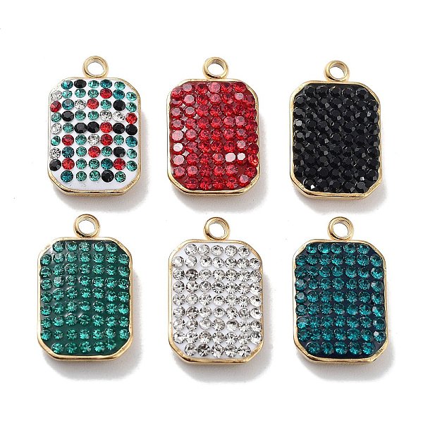 PandaHall Ion Plating(IP) Golden 304 Stainless Steel Rhinestone Pendants, with Enamel, Rectangle Charms, Mixed Color, 17x10x3mm, Hole: 1.6mm..., Multicolor
PandaHall Ion Plating(IP) Golden 304 Stainless Steel Rhinestone Pendants, with Enamel, Rectangle Charms, Mixed Color, 17x10x3mm, Hole: 1.6mm..., Multicolor