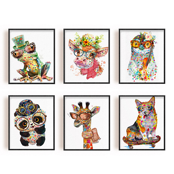 PandaHall SUPERDANT Cartoon Animal Wall Art Canvas Print Colorful Funny Animals Wall Painting Fog Cow Penguin Panda Giraffe Dog Pictures for...
PandaHall SUPERDANT Cartoon Animal Wall Art Canvas Print Colorful Funny Animals Wall Painting Fog Cow Penguin Panda Giraffe Dog Pictures for...