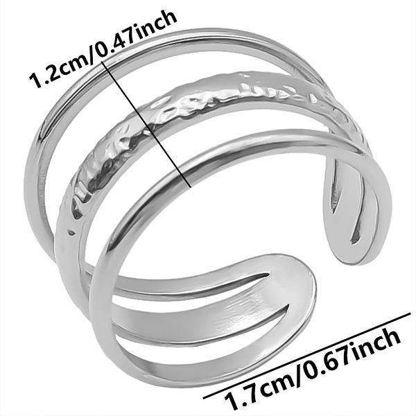 PandaHall Minimalist 304 Stainless Steel Cuff Rings, Wide Band Open Rings Stainless Steel
PandaHall Minimalist 304 Stainless Steel Cuff Rings, Wide Band Open Rings Stainless Steel