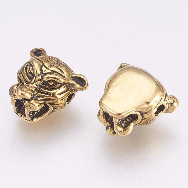 PandaHall Tibetan Style Alloy Beads, Tiger Head, Antique Golden, 12x12.5x8mm, Hole: 2mm Alloy Tiger
PandaHall Tibetan Style Alloy Beads, Tiger Head, Antique Golden, 12x12.5x8mm, Hole: 2mm Alloy Tiger