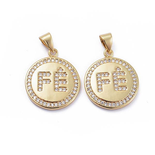 PandaHall Brass Micro Pave Cubic Zirconia Pendants, Long-Lasting Plated, Flat Round with Word, Golden, 21x17.5x3mm, Hole: 5x3mm Brass+Cubic..., Clear
PandaHall Brass Micro Pave Cubic Zirconia Pendants, Long-Lasting Plated, Flat Round with Word, Golden, 21x17.5x3mm, Hole: 5x3mm Brass+Cubic..., Clear